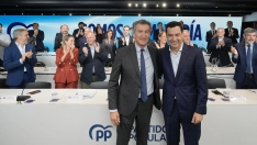 Feijóo y Juanma Moreno, este lunes (Foto: PP)