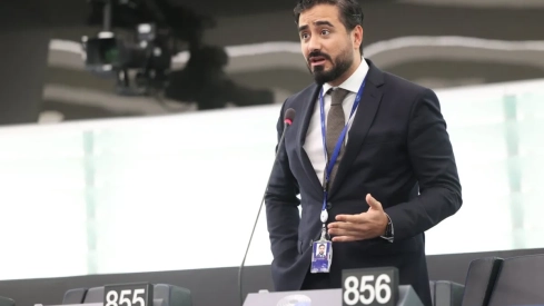 Alvise Pérez en el Parlamento Europeo (Foto: Parlamento Europeo)
