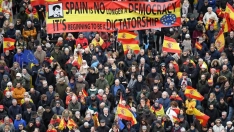 Concentración de colectivos afines a la ultraderecha contra el Gobierno (Europa Press)