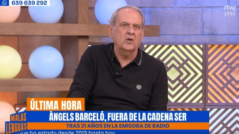Javier Arocas en el programa de 'Malas Lenguas' de TVE. 