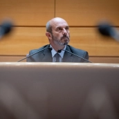 El presidente del Senado, Pedro Rollán. Fernando Sánchez / Europa Press