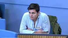 El polémico Vito Quiles en la sala de prensa del Congreso. Europa Press