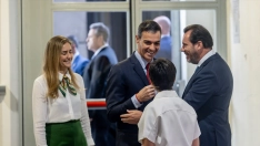 El presidente del Gobierno, Pedro Sánchez, la vicepresidenta tercera y ministra para la Transición Ecológica y Reto Demográfico, Sara Aagesen, la ministra de Vivienda, Isabel Rodríguez, y el ministro de Transportes, Óscar Puente. Ricardo Rubio / Europa Press