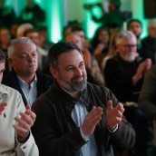 José Ángel Antelo, y el líder de Vox, Santiago Abascal. Carlos Castro / Europa Press