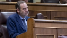 El exdiputado José Luis Ábalos, durante una sesión plenaria en el Congreso de los Diputados