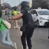 Antidisturbios en la manifestación por la huelga de profesores en Valencia. Redes sociales