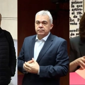 Gaspar Zarrías, Cerdán y Ana María Fuentes (Europa Press)
