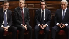 Los expresidentes del Gobierno, en el Congreso (Europa Press)
