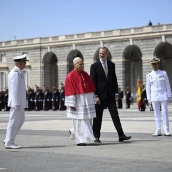 EuropaPress 7575853 rey felipe vi asiste ceremonia bienvenida papa leon xiv palacio real junio