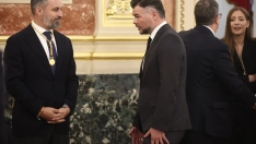 El presidente de Vox, Santiago Abascal, y el portavoz de ERC en el Congreso, Gabriel Rufián. Eduardo Parra / Europa Press