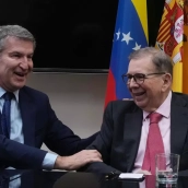 Feijóo este jueves con Edmundo González (Foto PP)