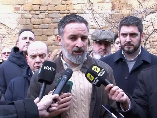 Abascal, este jueves, en un acto electoral.