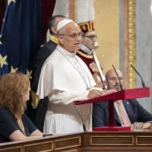 EuropaPress 7580492 papa leon xiv interviene visita congreso diputados junio 2026 madrid espana