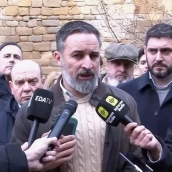 Abascal, este jueves, en un acto electoral.