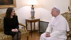 Ayuso con el papa León XIV
