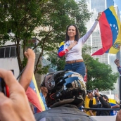 La líder opositora venezolana, María Corina Machado
