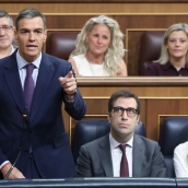 El presidente del Gobierno, Pedro Sánchez, el vicepresidente primero y ministro de Economía, Carlos Cuerpo y la vicepresidenta tercera y ministra para la Transición Energética, Sara Aagesen. Marta Fernández / Europa Press El presidente del Gobierno, Pedro Sánchez, el vicepresidente primero y ministro de Economía, Carlos Cuerpo y la vicepresidenta tercera y ministra para la Transición Energética, Sara Aagesen. Marta Fernández / Europa Press