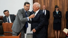 Juanma Moreno y Jesús Aguirre (María José López/Europa Press)