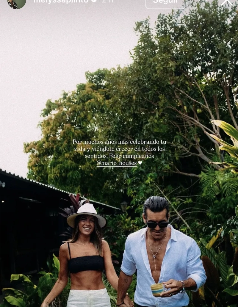Melyssa Pinto le declara su amor a Mario Casas por su 40 cumpleaños: "Por muchos años más..." Melyssa Pinto le declara su amor a Mario Casas por su 40 cumpleaños: "Por muchos años más..."