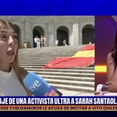 La contundente respuesta de Sarah Santaolalla a una activista ultra en 'Malas Lenguas Noche': "No voy a dar cacahuetes a tanto mono" La contundente respuesta de Sarah Santaolalla a una activista ultra en 'Malas Lenguas Noche': "No voy a dar cacahuetes a tanto mono"
