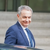 El expresidente del Gobierno José Luis Rodríguez Zapatero a su llegada a la Audiencia Nacional. César Vallejo Rodríguez / Europa Press