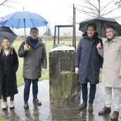 El presidente del PP, Alberto Núñez Feijóo, en Huesca este sábado