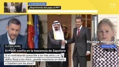 La portavoz del PSOE defiende en 'Mañaneros 360' la presunción de inocencia de Zapatero y subraya que el partido "da la cara y confía en la justicia"
