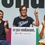 La ministra de Sanidad y líder de Más Madrid, Mónica García, en un acto junto a Comuns, Izquierda Unida y Movimiento Sumar el pasado 30 de mayo en Barcelona. Alberto Paredes / Europa Press