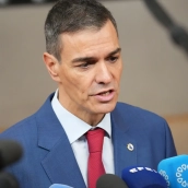 El presidente del Gobierno, Pedro Sánchez, atiende a los medios en Bruselas. Ana López García / Europa Press