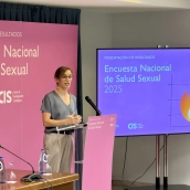 La ministra de Sanidad y líder de Más Madrid, Mónica García, presenta la Encuesta Nacional de Salud Sexual. Prensa del Ministerio de Sanidad