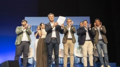 El líder del PP nacional, Alberto Núñez Feijóo, junto a sus barones territoriales.