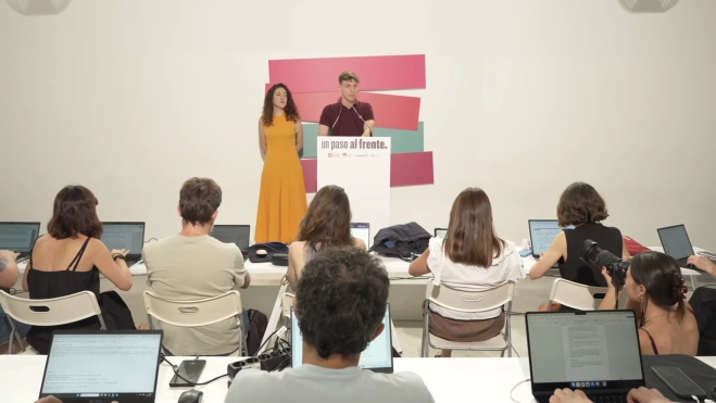 Rueda de prensa conjunta de Aina Vidal y Eduardo Rubiño. Sumar