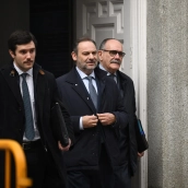 El ex ministro de Transportes José Luis Ábalos saliendo de declarar ante el Tribunal Supremo el año pasado. Fernando Sánchez / Europa Press