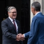El saliente primer ministro británico, Keir Starmer, recibiendo a Pedron Sánchez en su visita oficial el pasado mes de septiembre. Thomas Krych / Europa Press