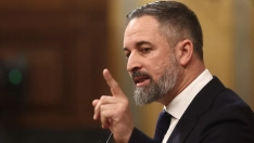 El presidente de VOX, Santiago Abascal, en una sesión de control al Gobierno, en el Congreso de los Diputados. Eduardo Parra / Europa Press