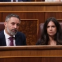 El presidente de Vox, Santiago Abascal y la portavoz de Vox en el Congreso, Pepa Millán. Matias Chiofalo / Europa Press