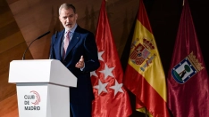 El rey Felipe VI en el Diálogo Anual de Políticas del Club de Madrid. (Carlos Luján/Europa Press).