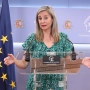 La portavoz de Sumar en el Congreso, Verónica Martínez Barbero, durante una rueda de prensa en el Congreso de los Diputados. Eduardo Parra / Europa Press