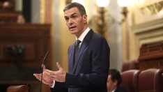 El presidente del Gobierno, Pedro Sánchez, en una sesión de control al Gobierno en el Congreso de los Diputados. Eduardo Parra / Europa Press