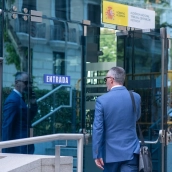El comisario Andrés Manuel Gómez Gordo a su llegada a la Audiencia Nacional para declarar como acusado en el marco de la ‘Operación Kitchen’. Fernando Sánchez / Europa Press