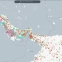 Tráfico en directo del estrecho de Ormuz. MarineTraffic.com