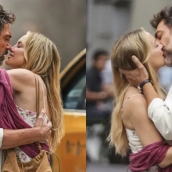 El romántico beso de Javier Bardem y Kate Hudson en Manhattan durante el rodaje de su nueva película