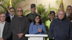 La presidenta de Venezuela, Delcy Rodríguez, en rueda de prensa tras los dos graves terremotos que han asolado el país. Fuente: @delcyrodriguezv en X