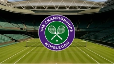 Logo de Wimbledon con la pista principal de fondo. (Fuente: IconMeteo).