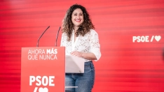 La portavoz adjunta de la Comisión Ejecutiva Federal del PSOE, Enma López, durante una rueda de prensa el pasado mes de marzo. César Vallejo Rodríguez / Europa Press
