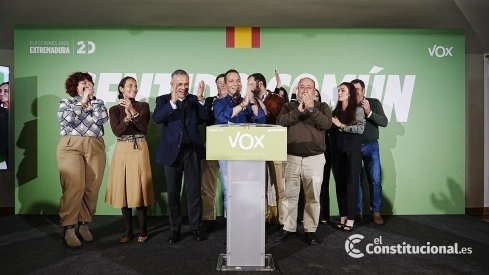 El candidato de Vox a la presidencia de Extremadura, Óscar Fernández Calle
