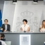 La ministra Portavoz, Elma Saiz, la vicepresidenta tercera y ministra para la Transición Ecológica y el Reto Demográfico, Sara Aagesen, y el vicepresidente primero y ministro de Economía, Comercio y Empresa, Carlos Cuerpo.  Gabriel Luengas / Europa Press