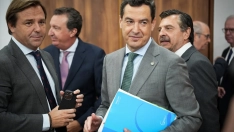 El presidente en funciones de la Junta de Andalucía y candidato del PP a la reelección, Juanma Moreno. María José López / Europa Press