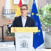 El ministro de la Presidencia, Justicia y Relaciones con las Cortes, Félix Bolaños.  Gustavo Valiente / Europa Press