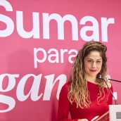 La coordinadora general de Sumar, Lara Hernández. Jesús Hellín / Europa Press